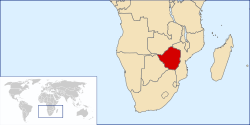 Zemljevid Zimbabvea